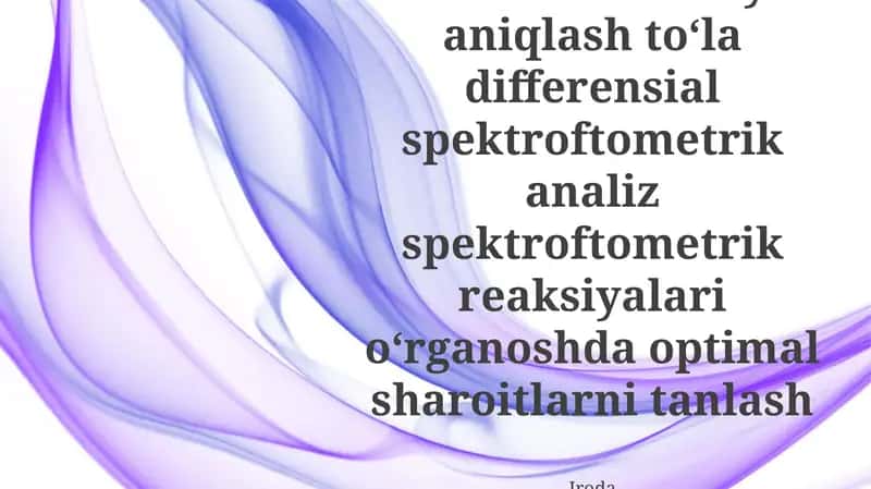 Differentsial spektrofotometrik analiz 1