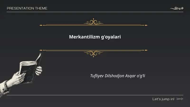 Merkantilizm gʻoyalari 1