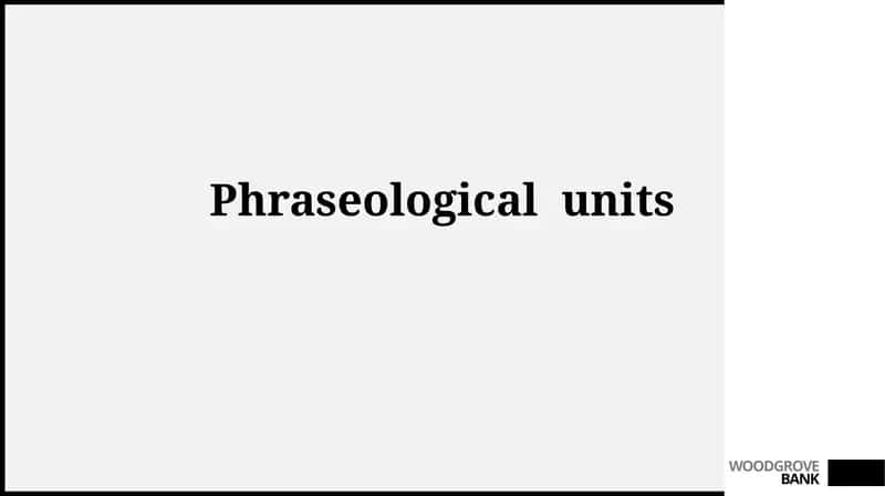 Phraseological Units 1