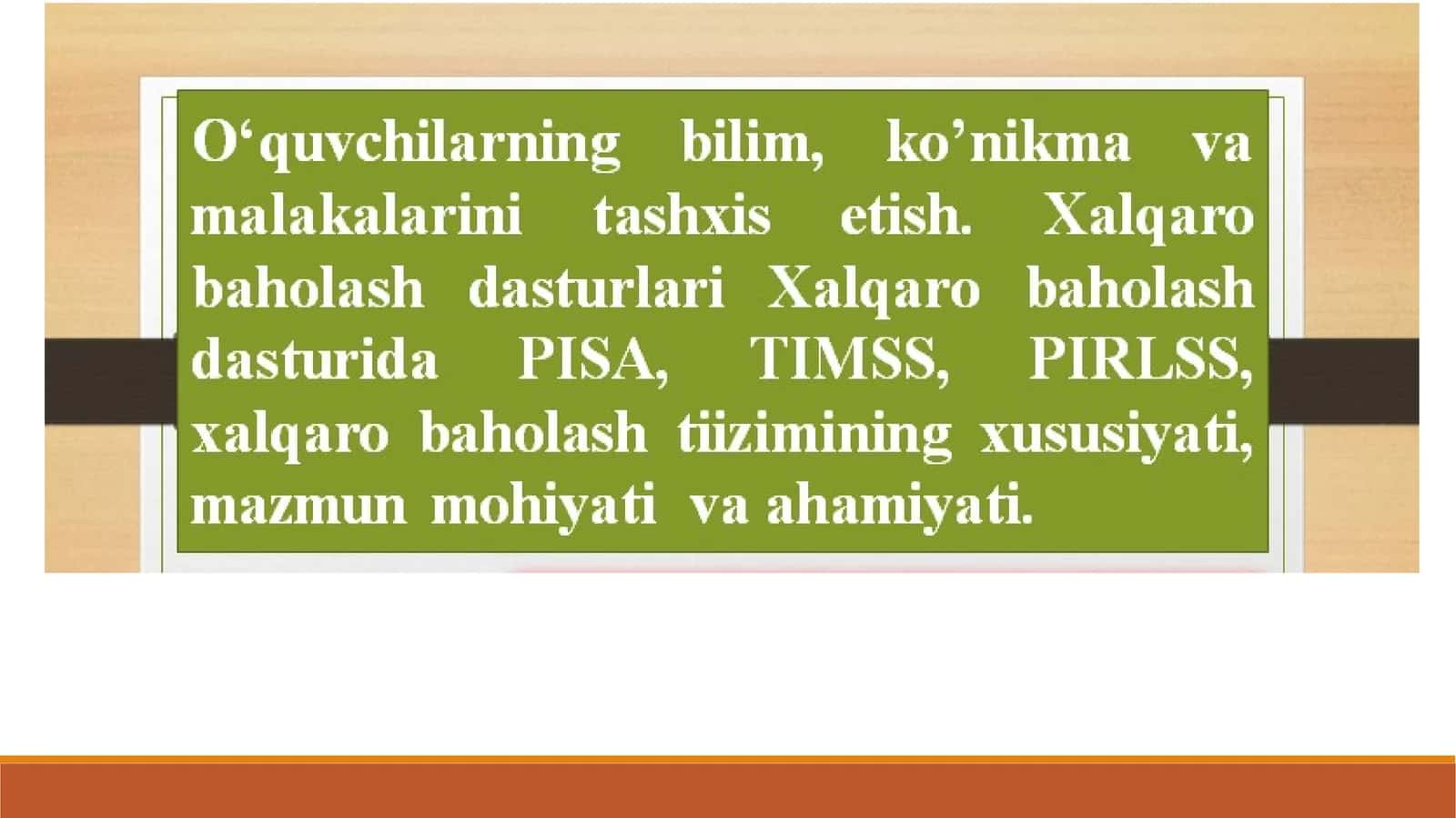 Ta’lim olganlikni tashxis etishning mohiyati 1