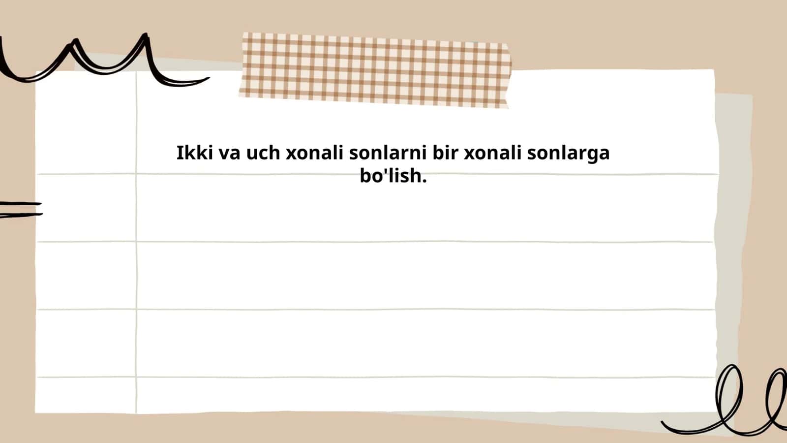 Ikki va uch xonali sonlarni bir xonali sonlarga bo'lish 1