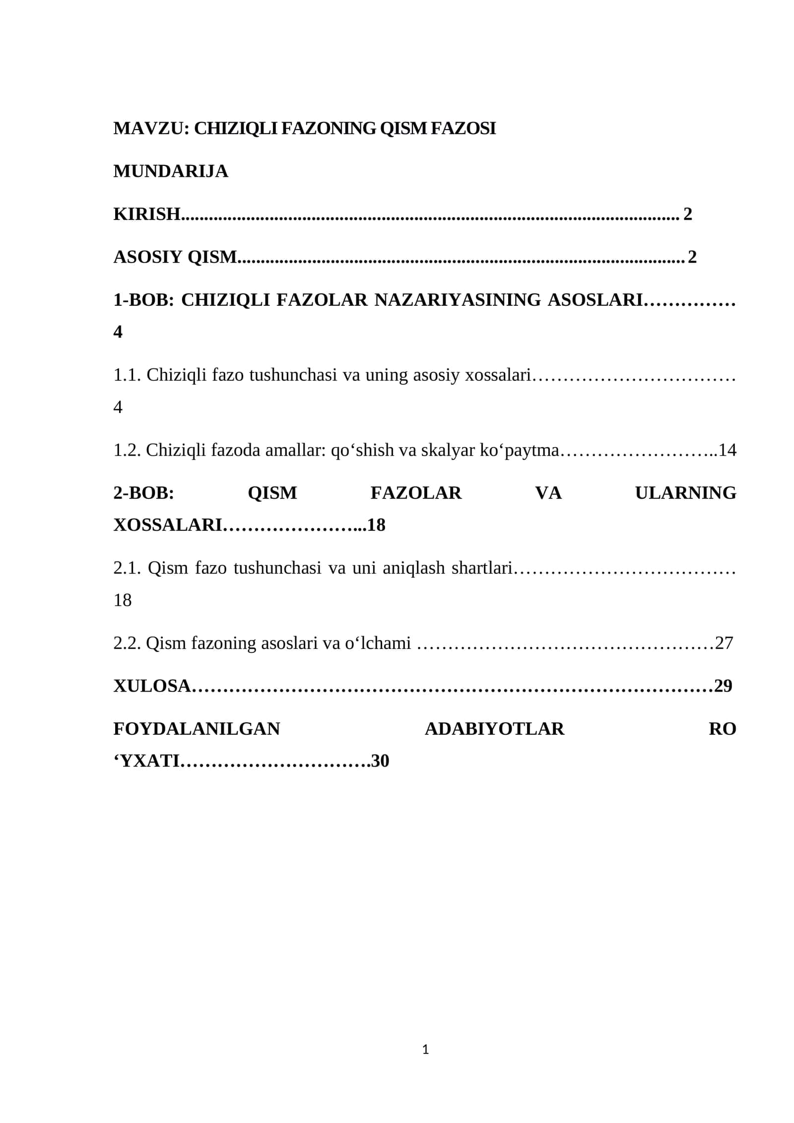 CHIZIQLI FAZONING QISM FAZOSI 1