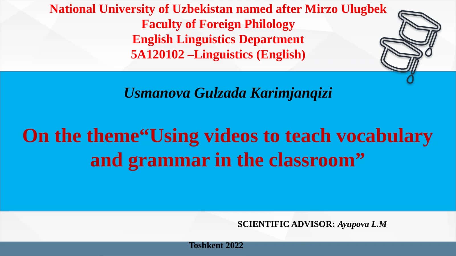 Using videos to teach vocabulary and grammar in the classroom 1