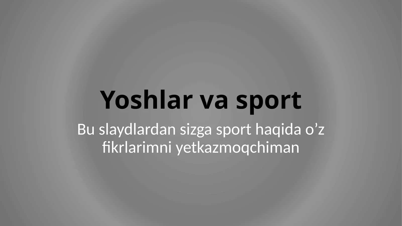 Yoshlarvasport 1