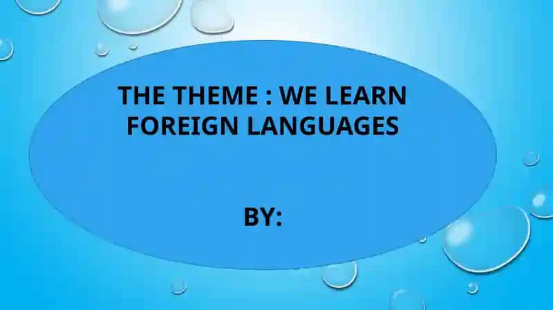 WE LEARN FOREIGN LANGUAGES