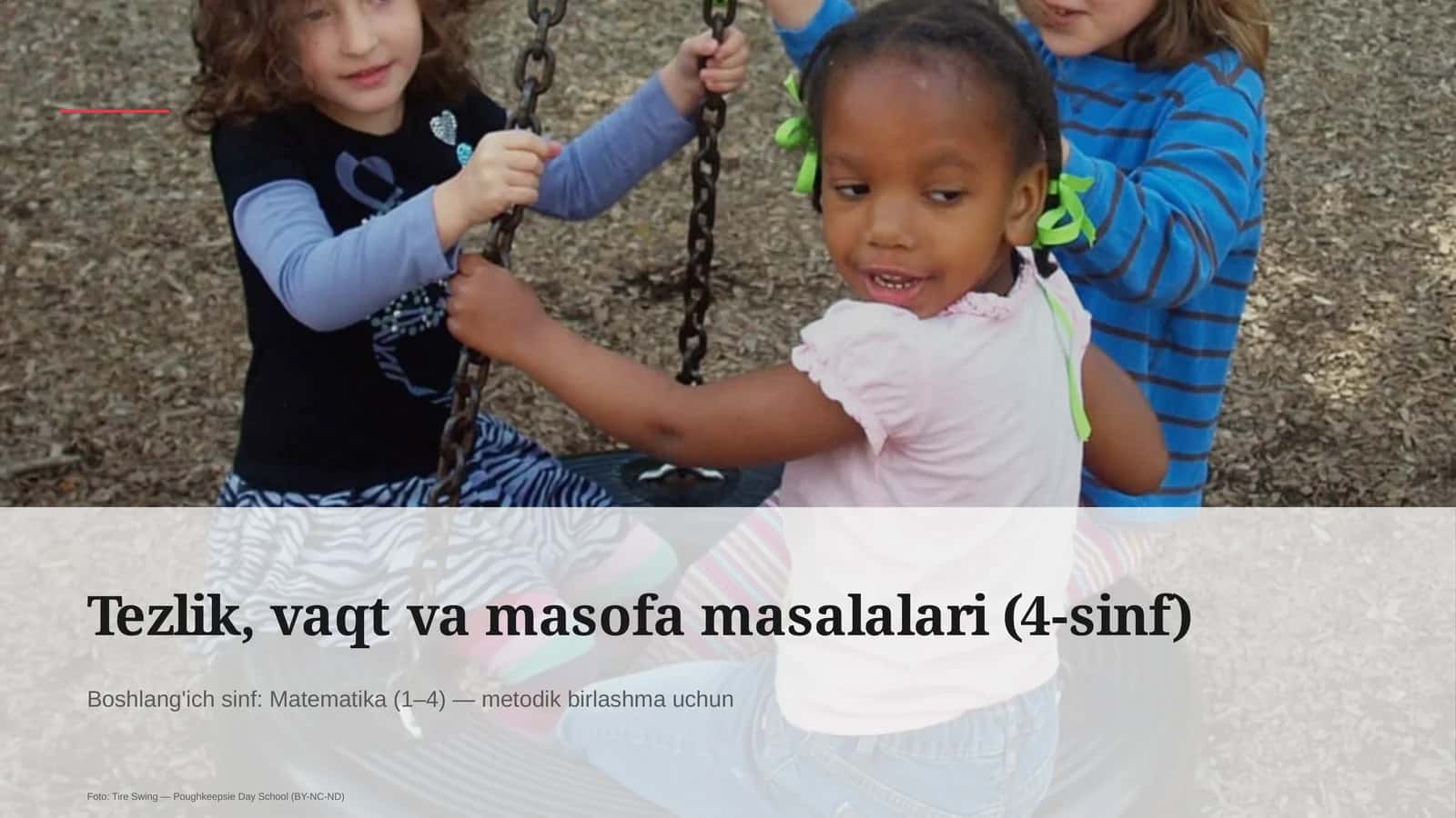 Tezlik, vaqt va masofa masalalari (4-sinf) 1