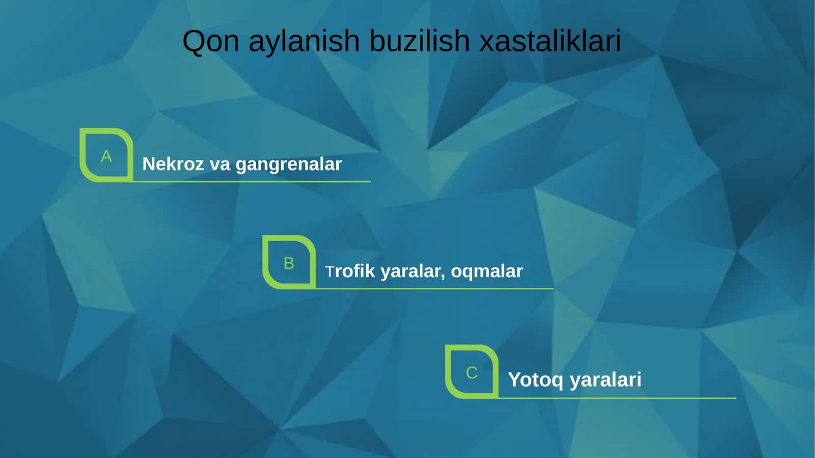 Qon aylanishi buzilishi kasalliklari 1