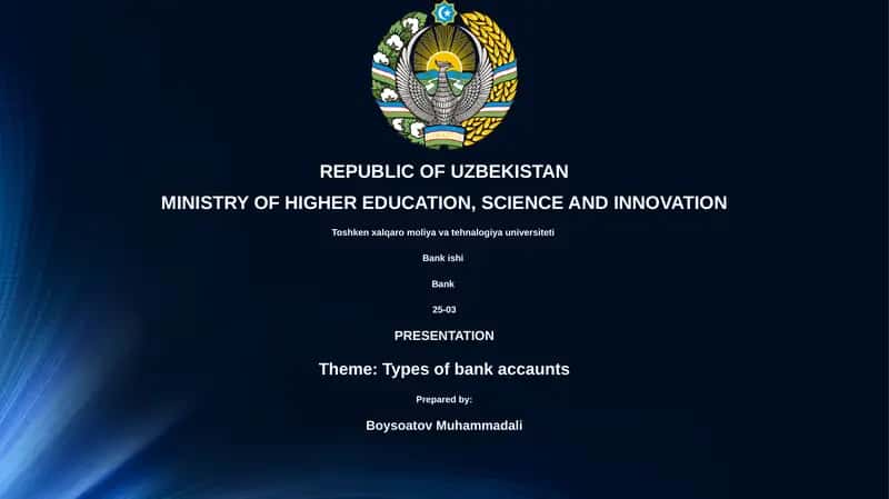 Types of bank accounts 1