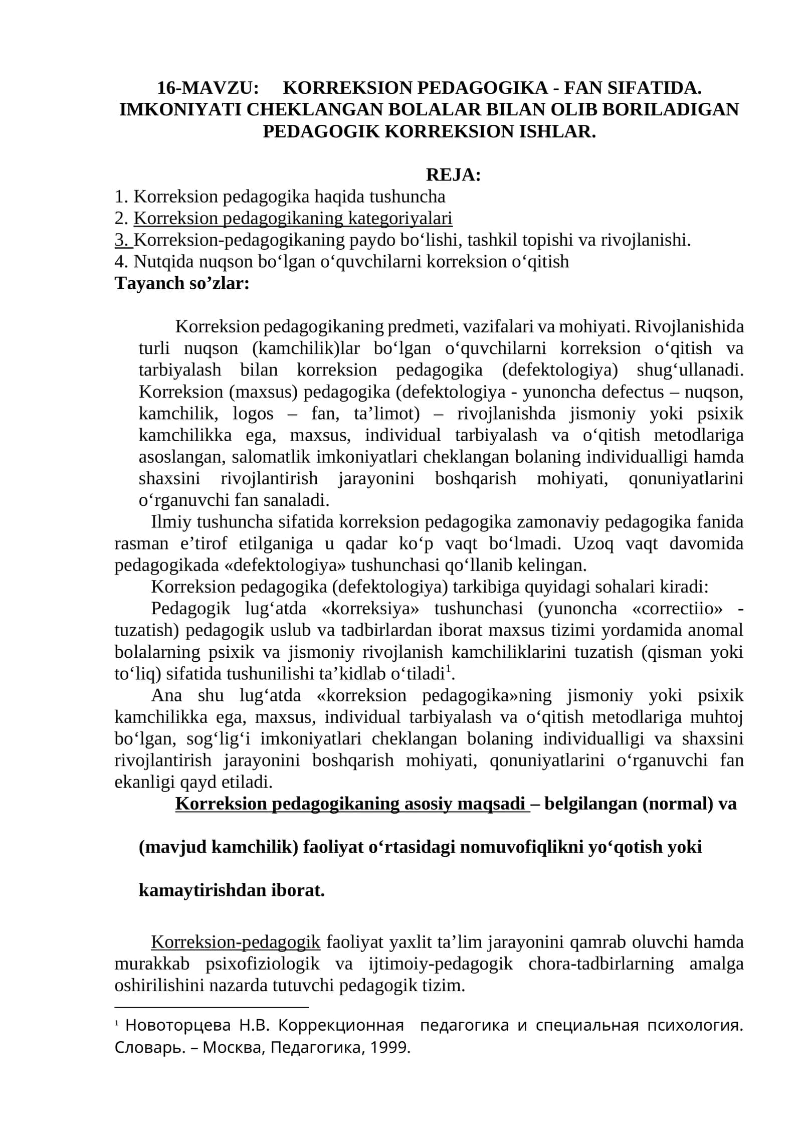 KORREKSION PEDAGOGIKA - FAN SIFATIDA 1