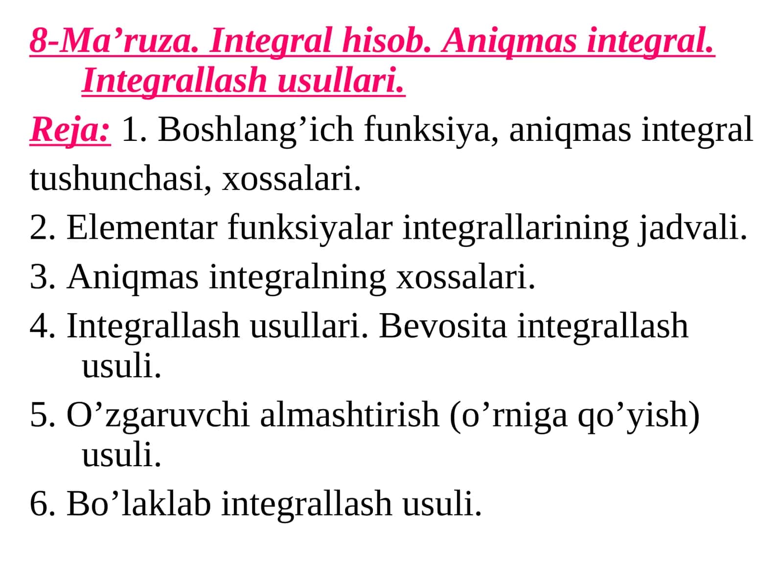 Integral hisob 1