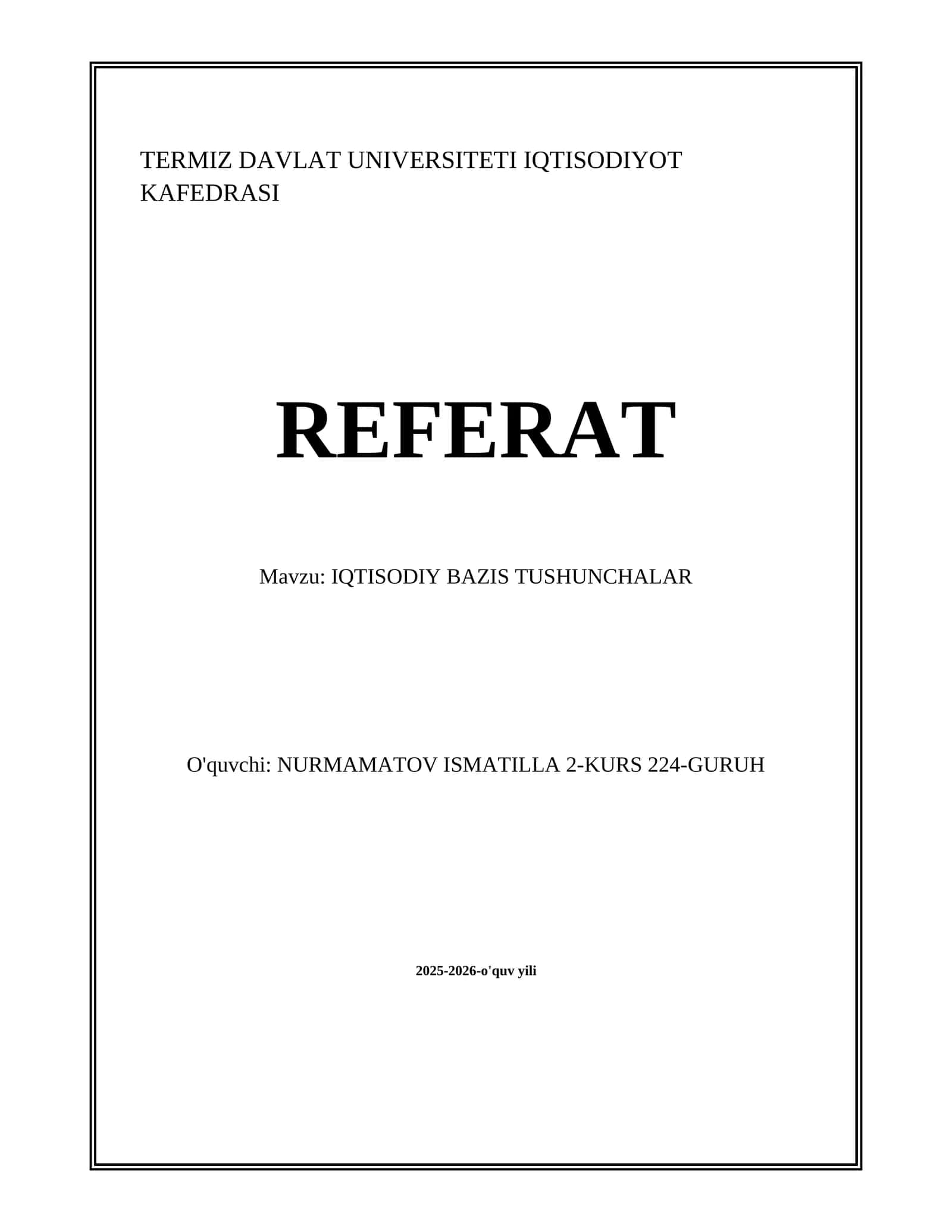 IQTISODIY BAZIS TUSHUNCHALAR 1