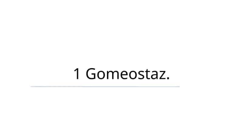 Gomeostaz 1