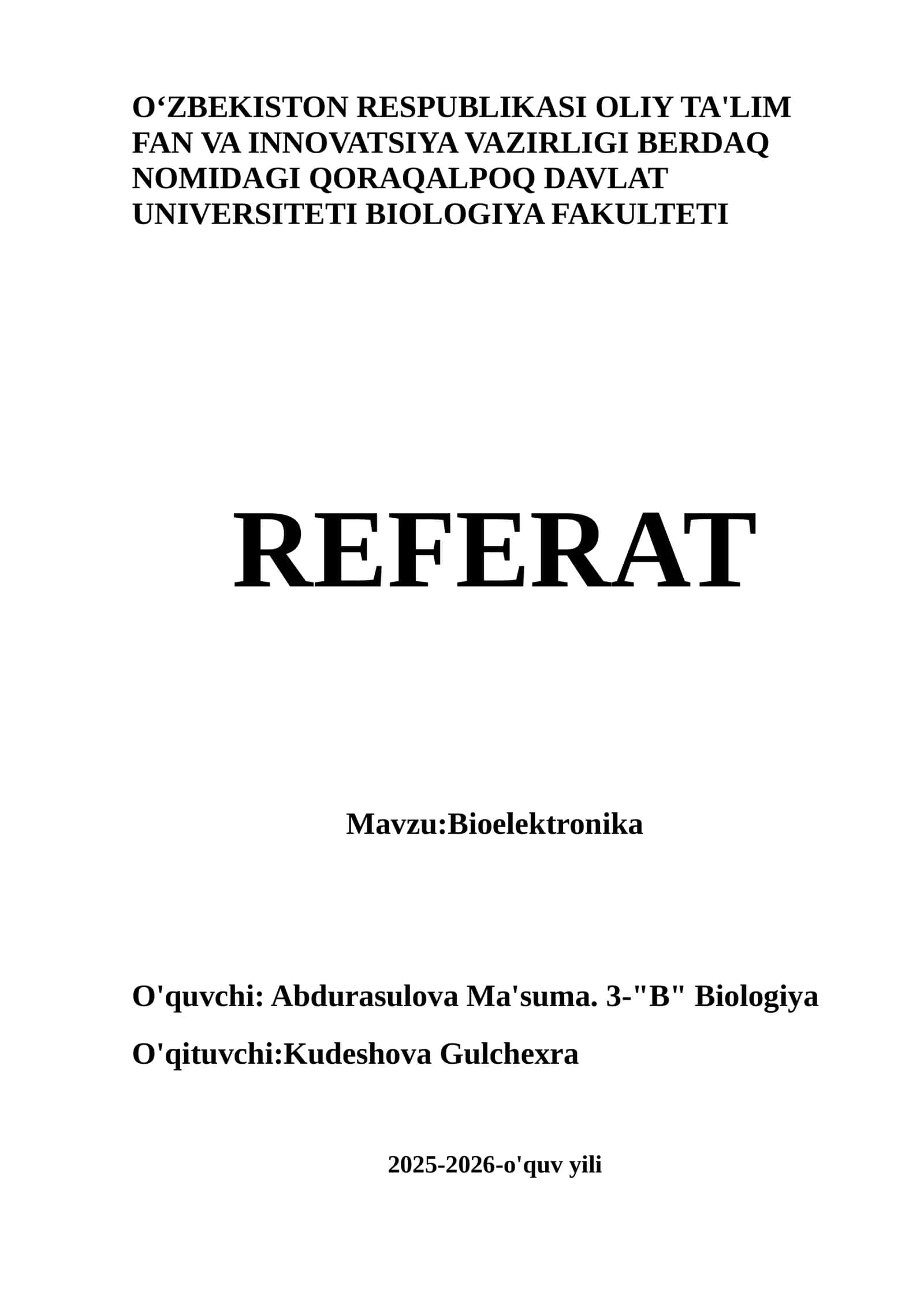 Bioelektronika 1