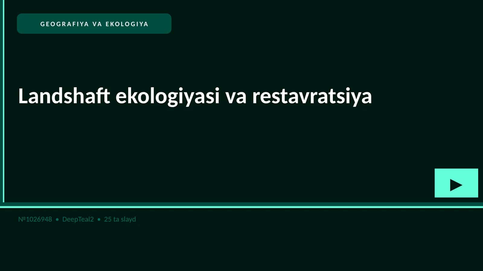 GEOGRAFIYA VA EKOLOGIYA 1