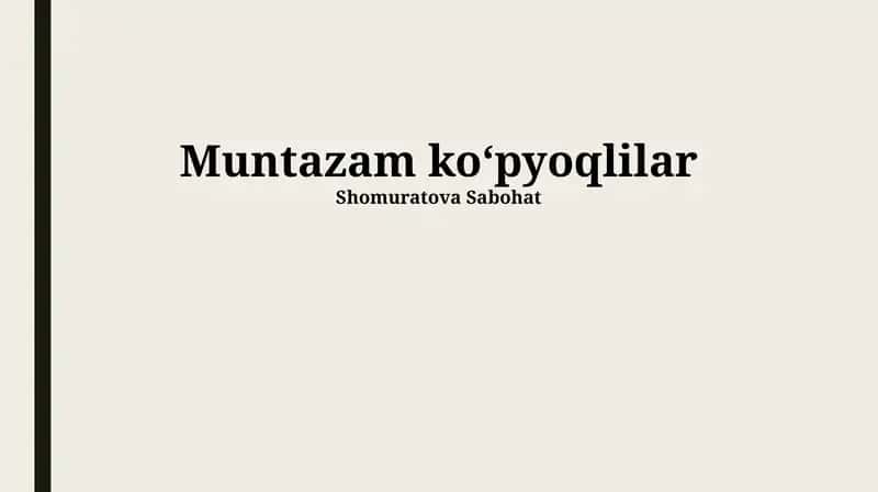 Muntazam Oltiburchaklar 1
