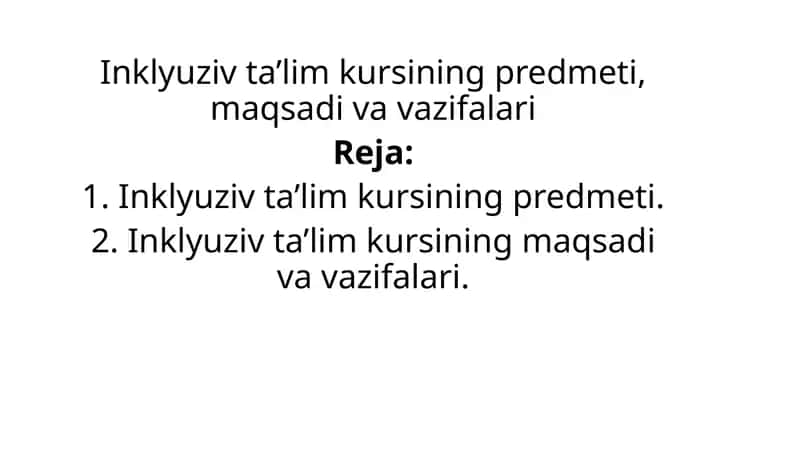 Inklyuziv ta’lim kursi 1