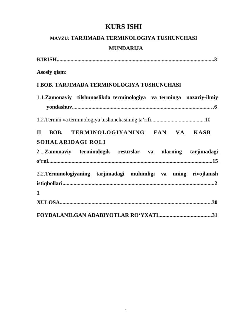 TARJIMADA TERMINOLOGIYA TUSHUNCHASI 1