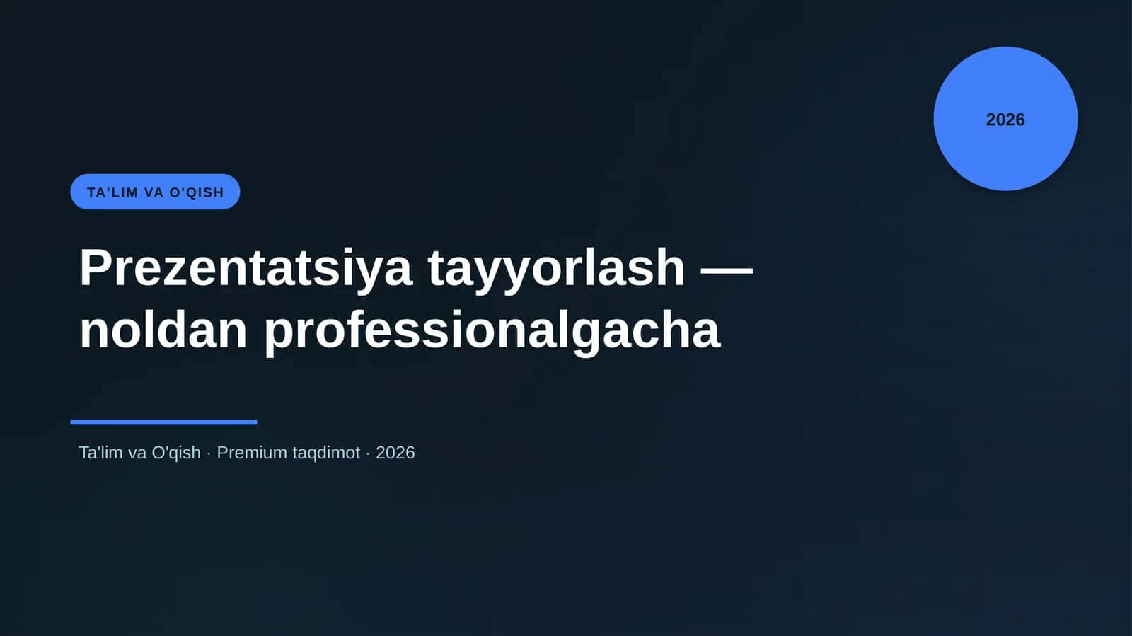 Prezentatsiya tayyorlash — noldan professionalgacha 1