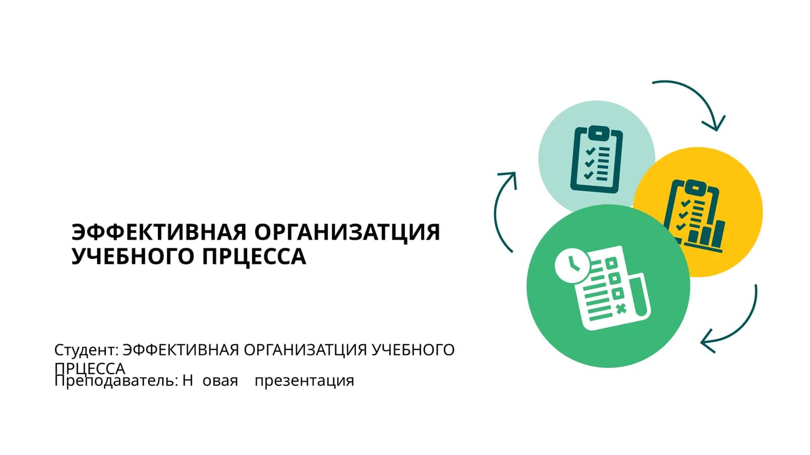 ЭФФЕКТИВНАЯ ОРГАНИЗАЦИЯ УЧЕБНОГО ПРЦЕССА 1