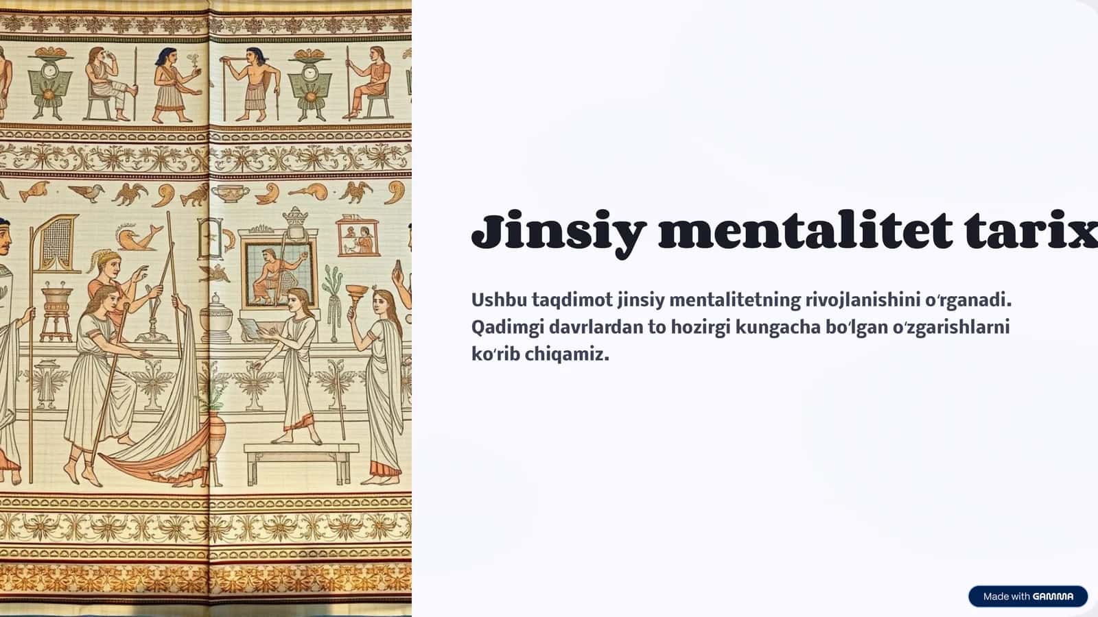 Jinsiy mentalitet tarixi 1