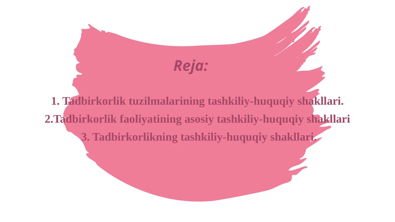 Tadbirkorlikning tashkiliy-huquqiy shakllari 1