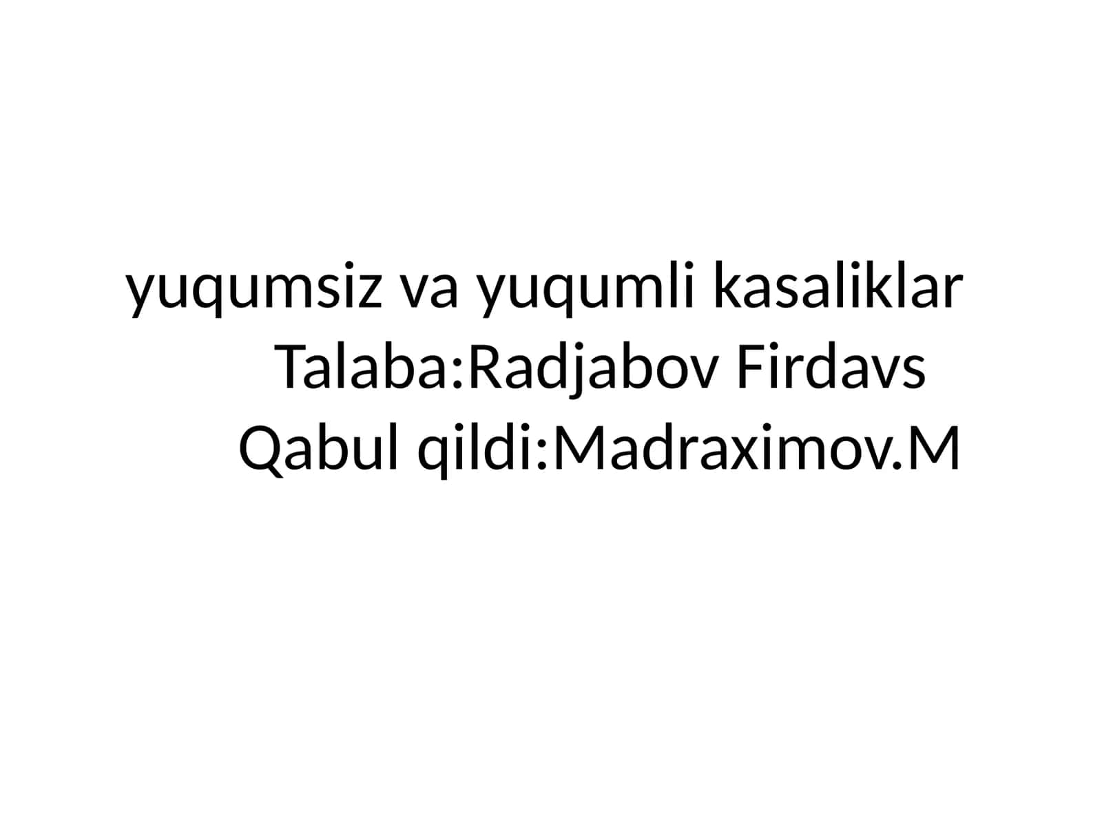 Yuqumli kasalliklar 1