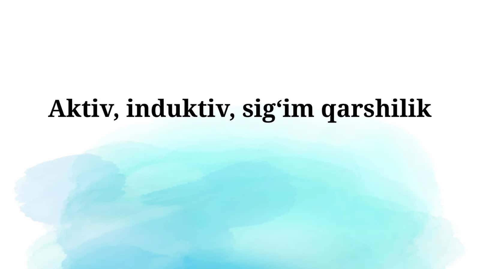 Induktiv Qarshilik 1