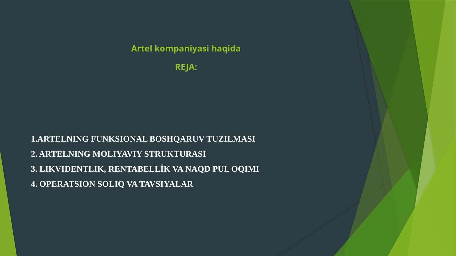 Artel kompaniyasi 1