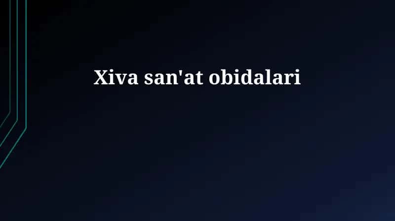 Xiva san'at obidalari 1