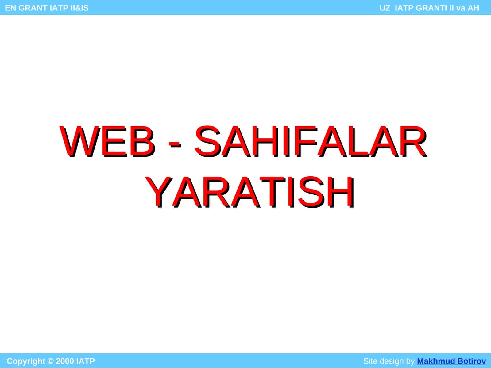 WEB - SAHIFALAR YARATISH 1