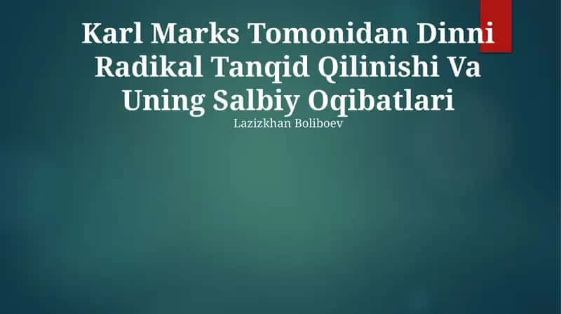 Dinning marksistik tanqidi 1
