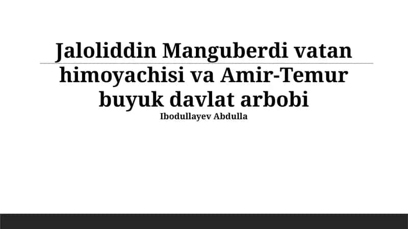 Amir Temur: Buyuk Davlat Arbobining Siyosati 1