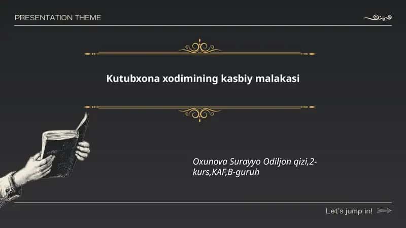 Kutubxona xodimining kasbiy malakasi 1