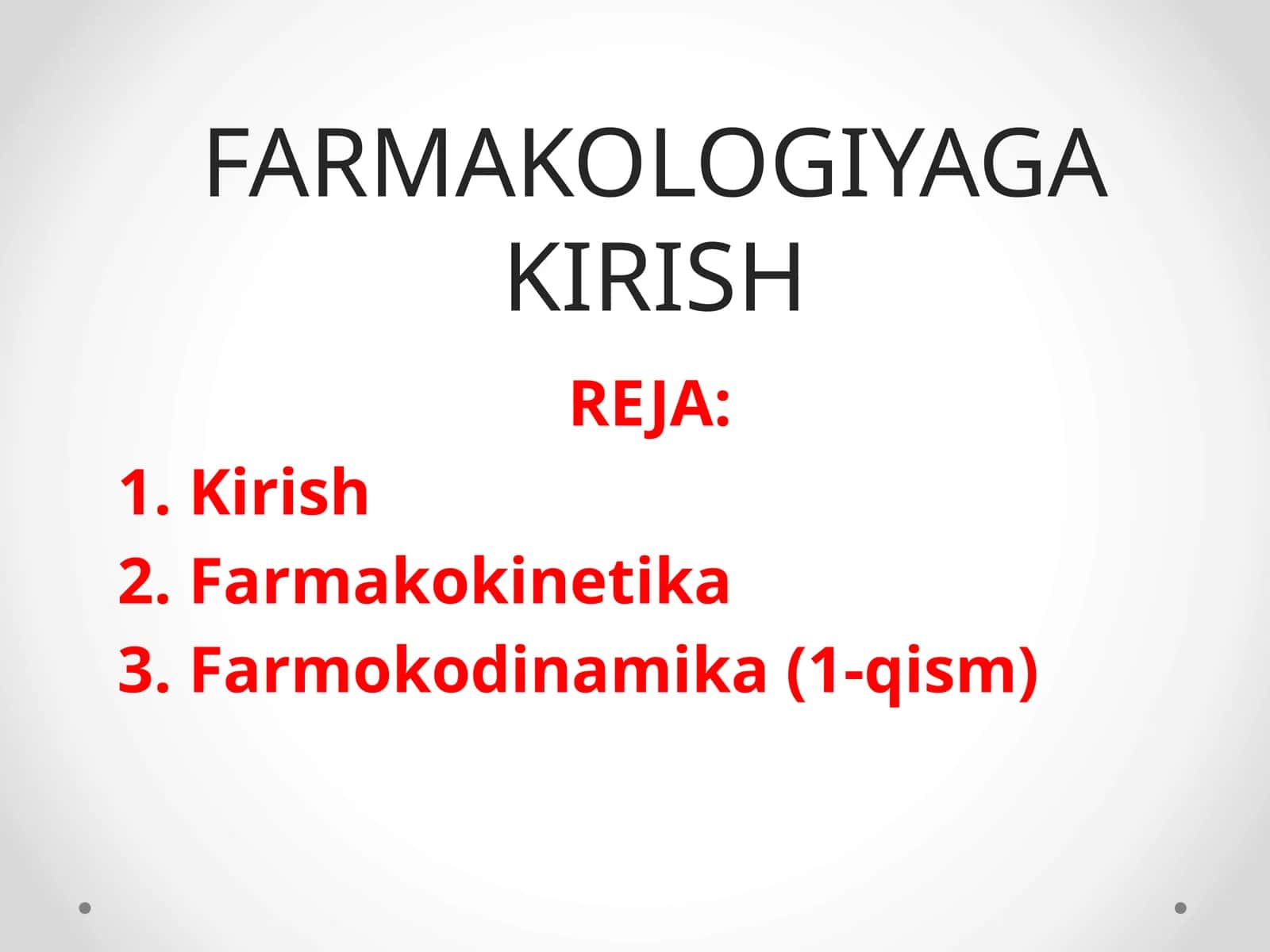 FARMAKOLOGIYAGA KIRISH 1