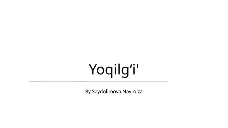 Yoqilg'i 1