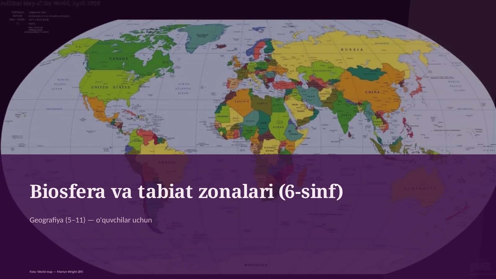 Biosfera va tabiat zonalari (6-sinf) 1