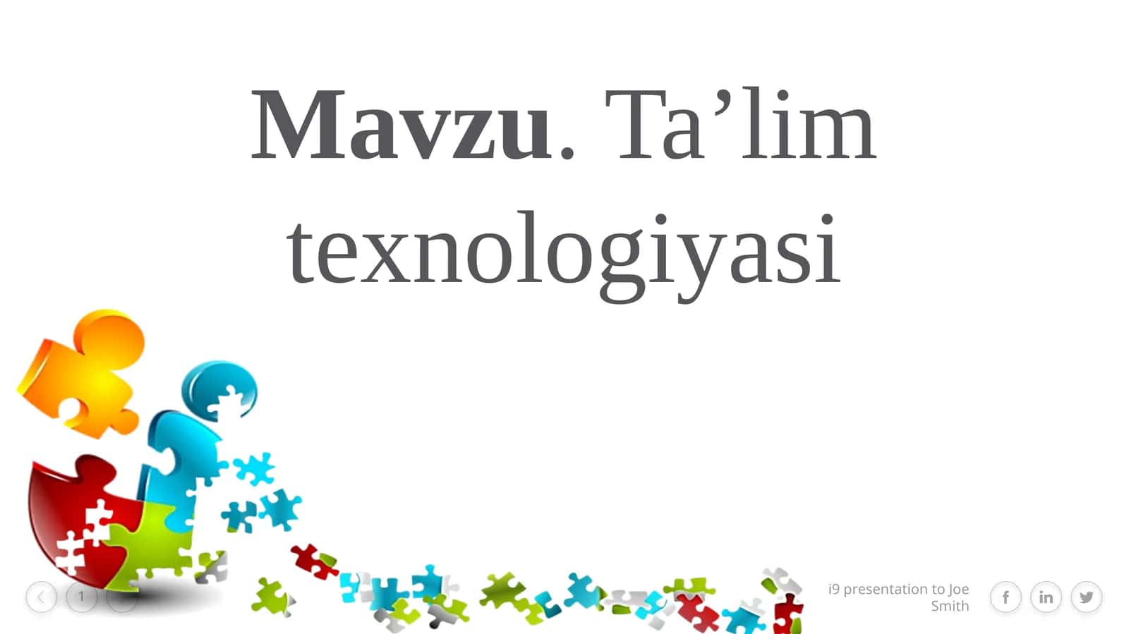 Ta’lim texnologiyasi 1