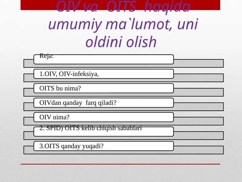 OIV, OIV-infeksiya, OITS 1