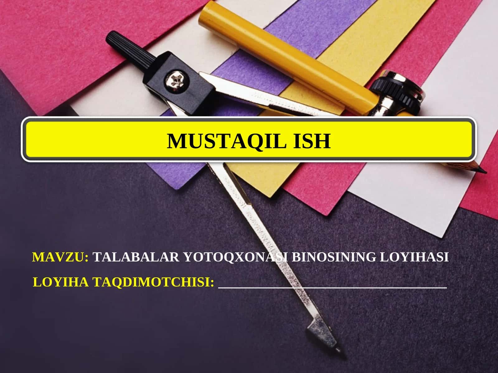 Talabalar Yotoqxonasi Binosining Loyihasi 1