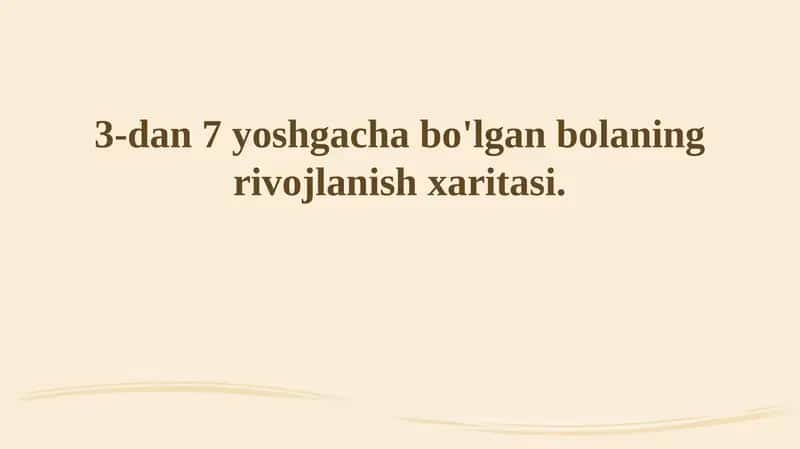 Bolaning rivojlanish xaritasi 1