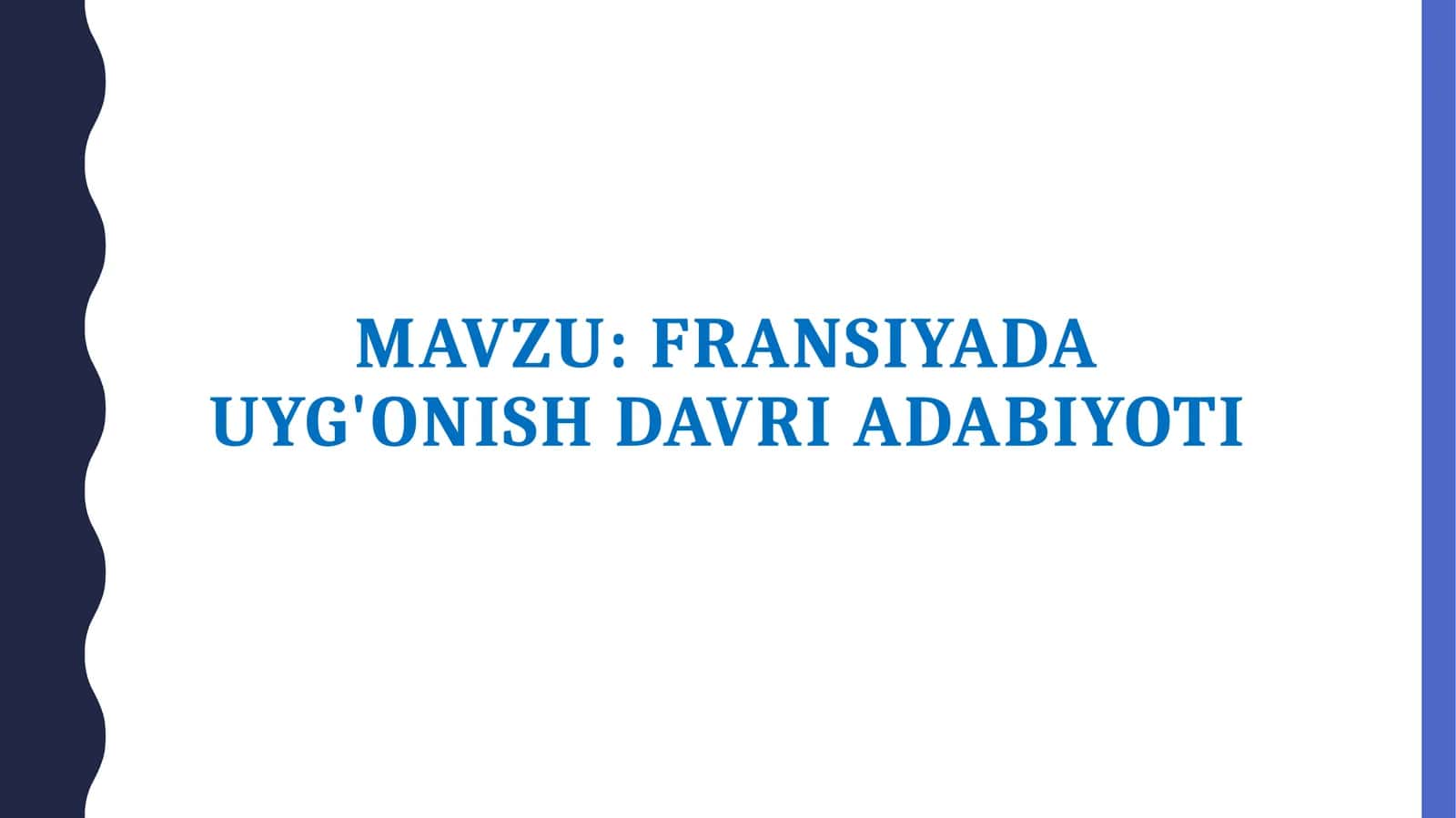 Fransiyada uyg'onish davri adabiyoti 1