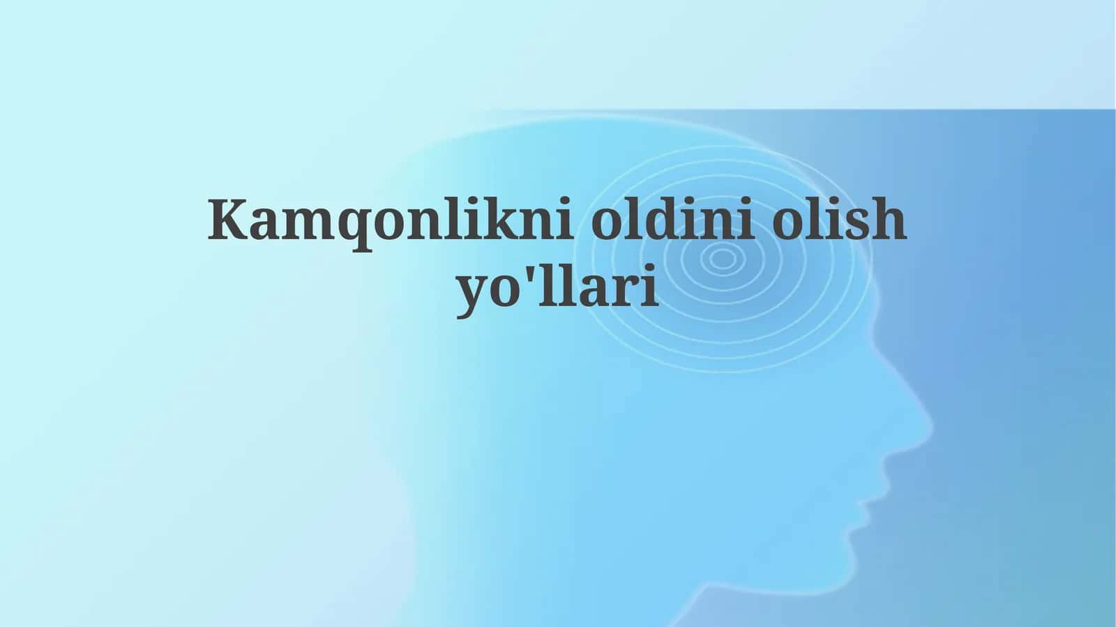 Anemiyaning oldini olish yo'llari 1