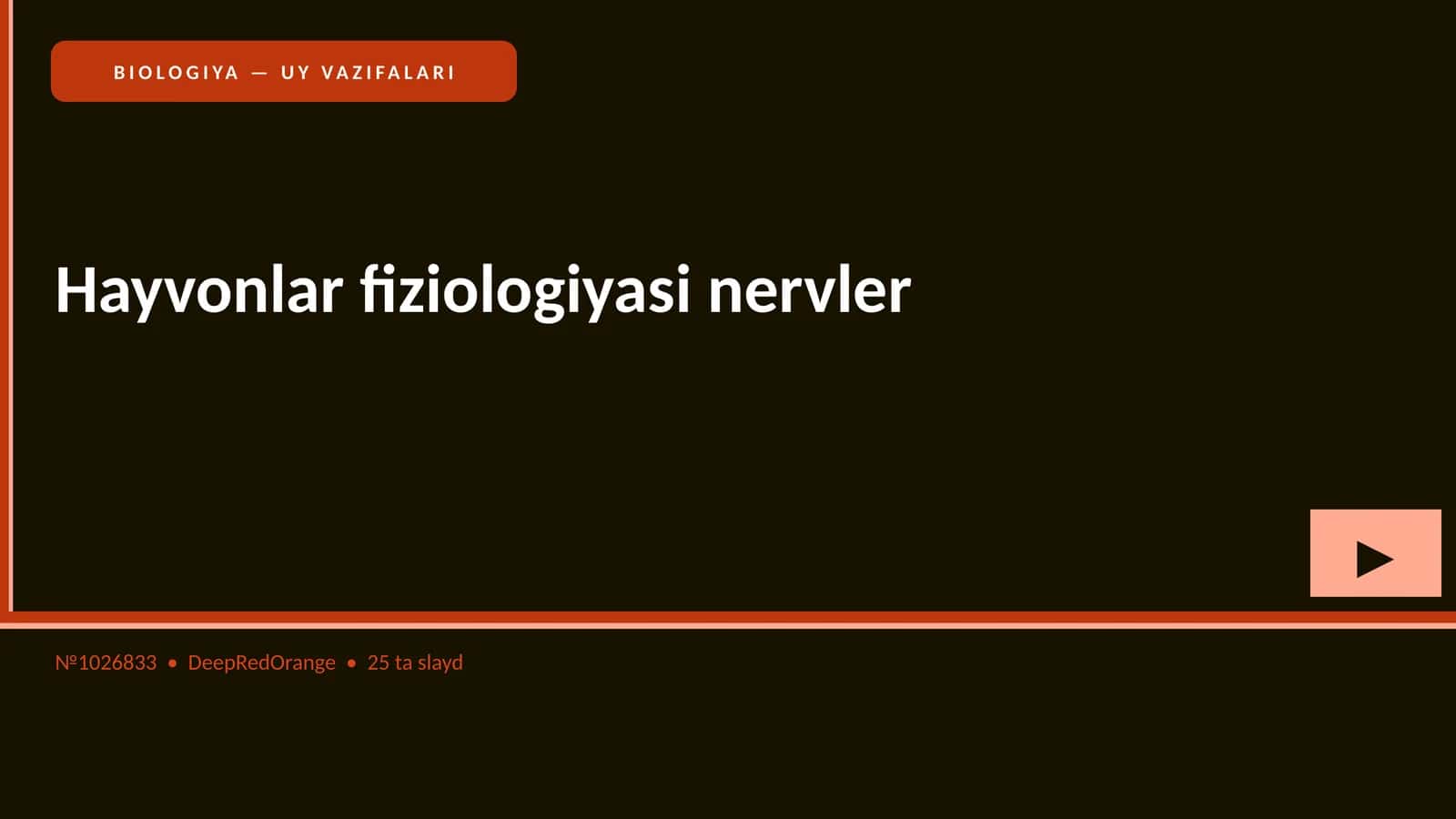 BIOLOGIYA — UY VAZIFALARI 1