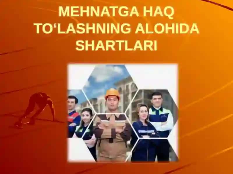 Mehnatga Haq To‘lashning Alohida Shartlari