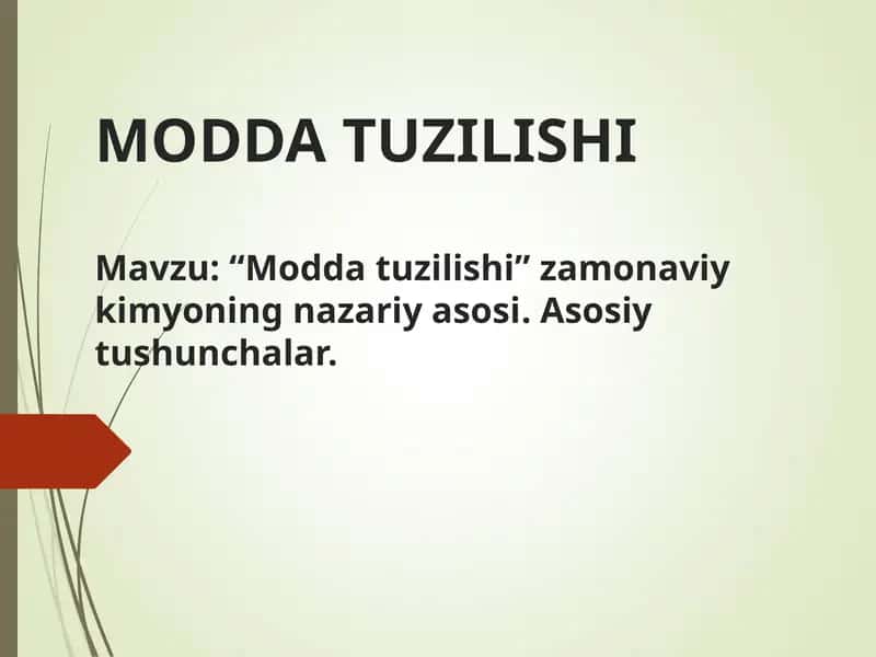Modda tuzilishi 1