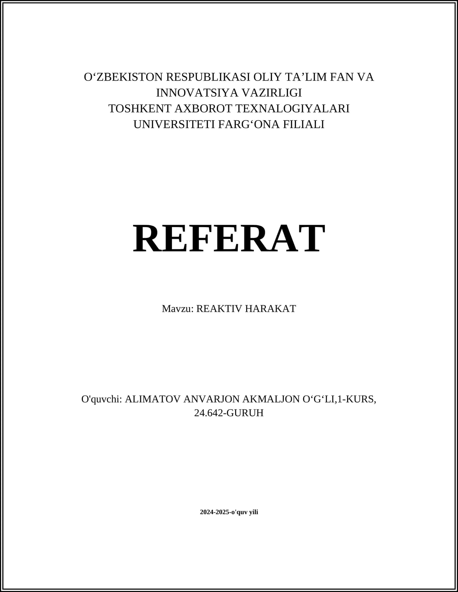 REAKTIV HARAKAT 1
