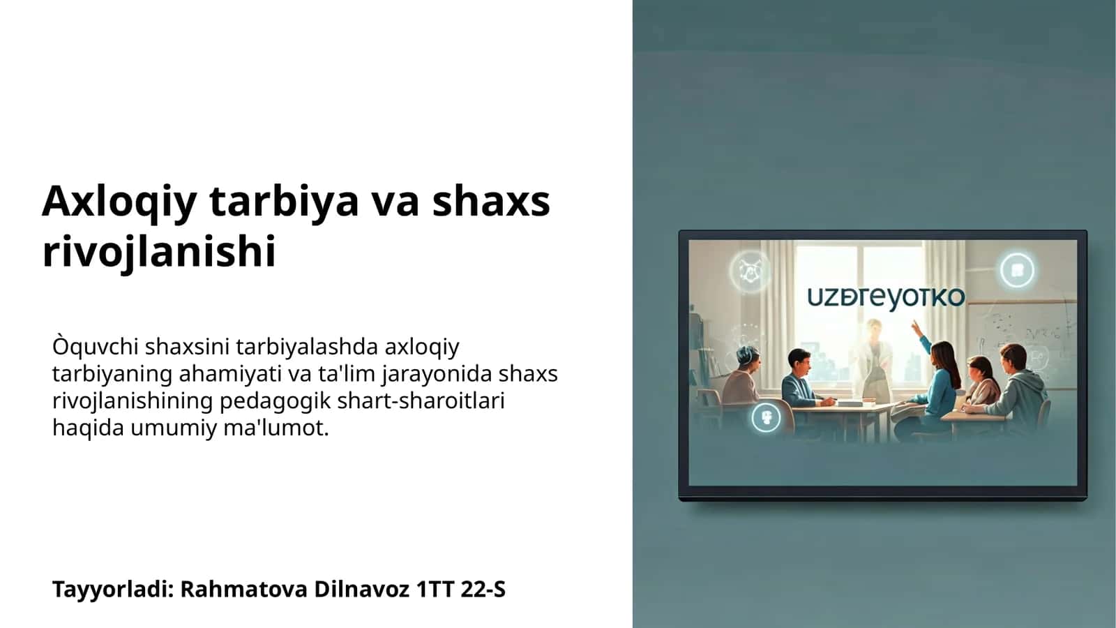 Axloqiy tarbiya va shaxs rivojlanishi 1