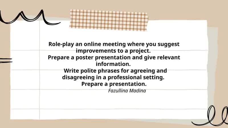 Role-play an online meeting 1