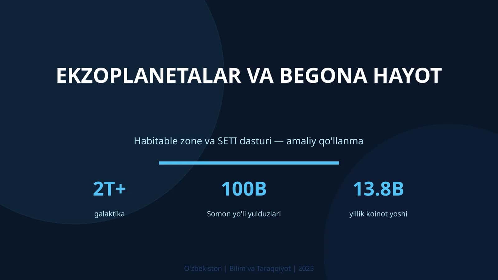Ekzoplanetalar va begona hayot 1