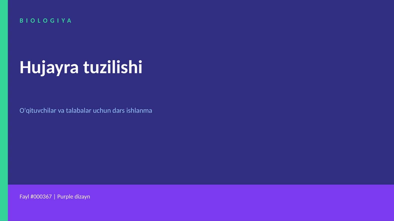 Hujayra tuzilishi 1
